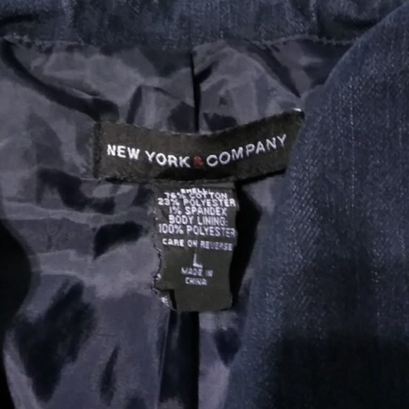 New York &Co Zip Up Demin Jacket - Picture 2 of 5